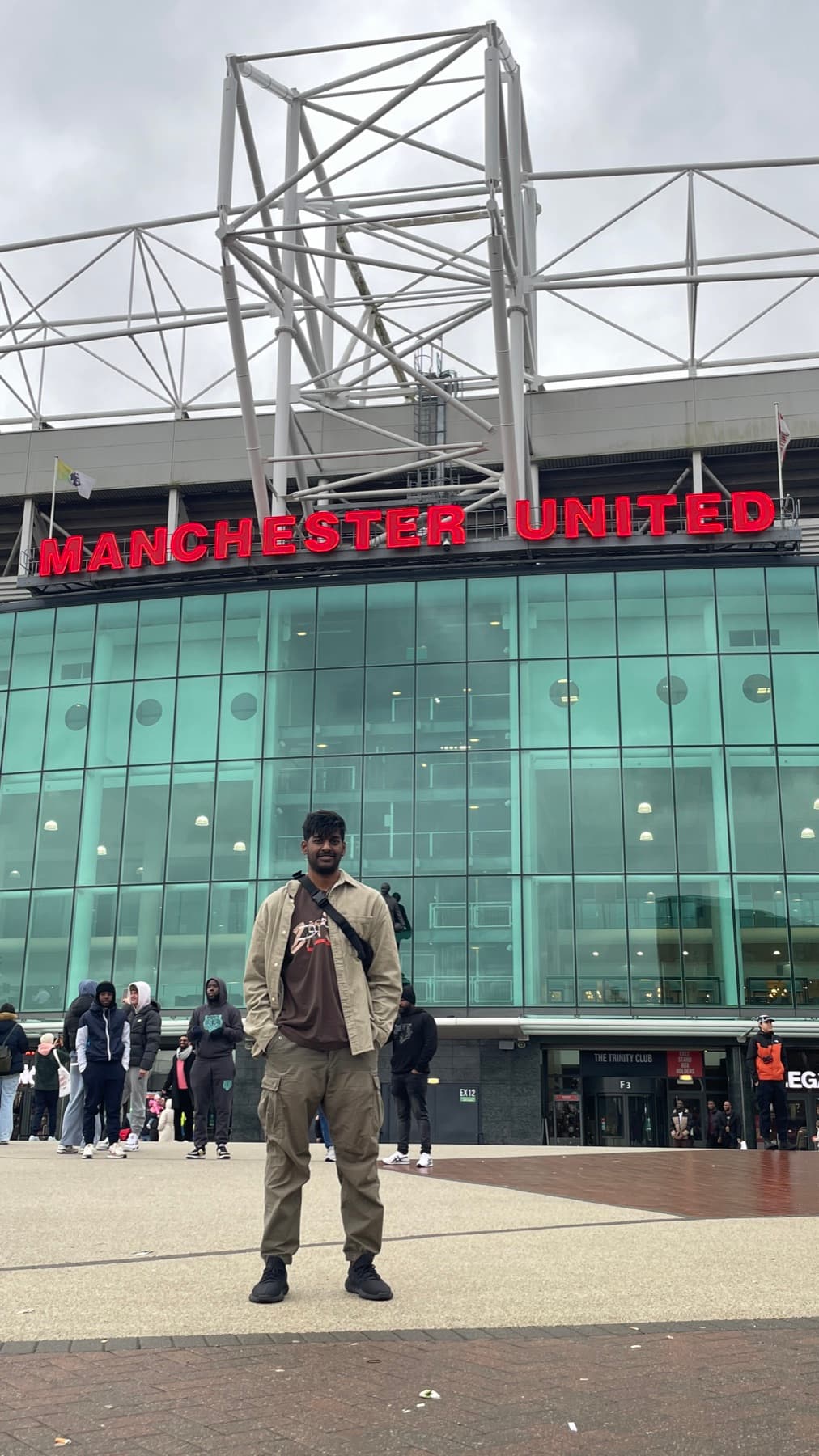 Keyshenn Seelan outside Old Trafford